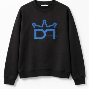 Felpa nera con glitter Donna